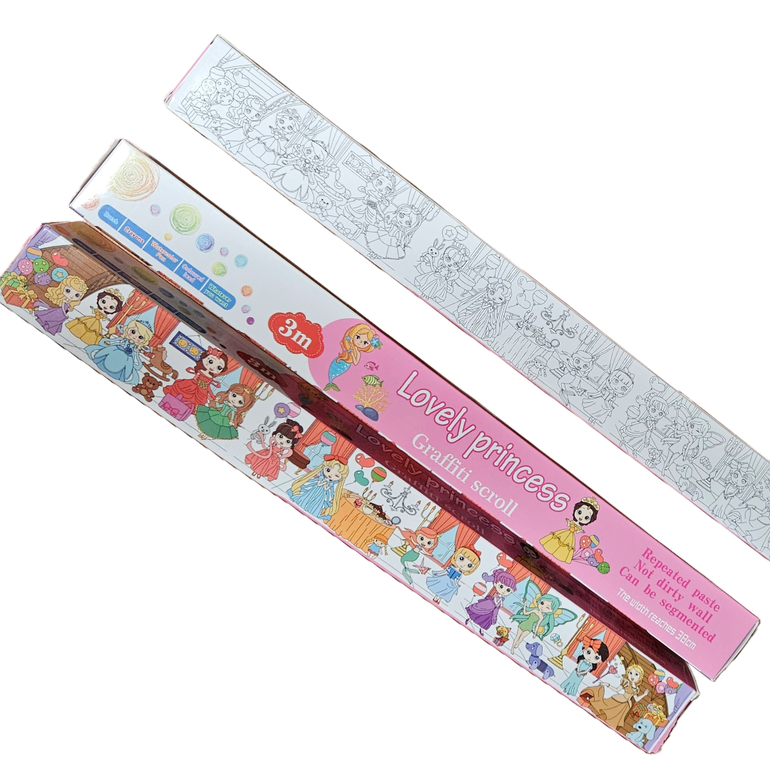 3m colouring in roll princess