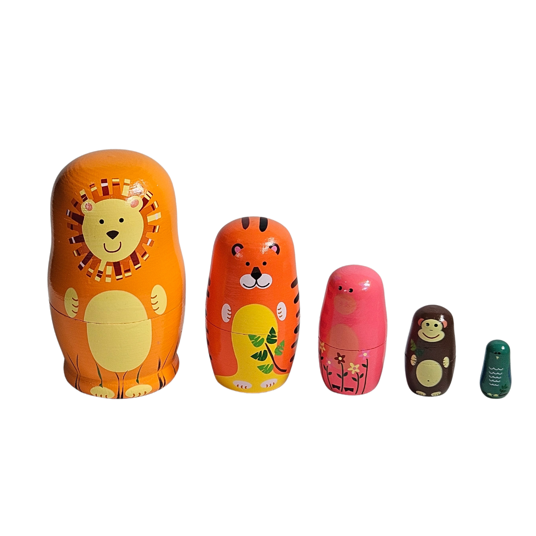 Wooden Nesting Dolls – Animal & Fairy Sets (5 Piece)