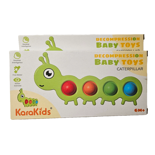 Caterpillar Pop-it Toy for Babies – Fun & Colorful Sensory Play - Little Explorers Toy Shop