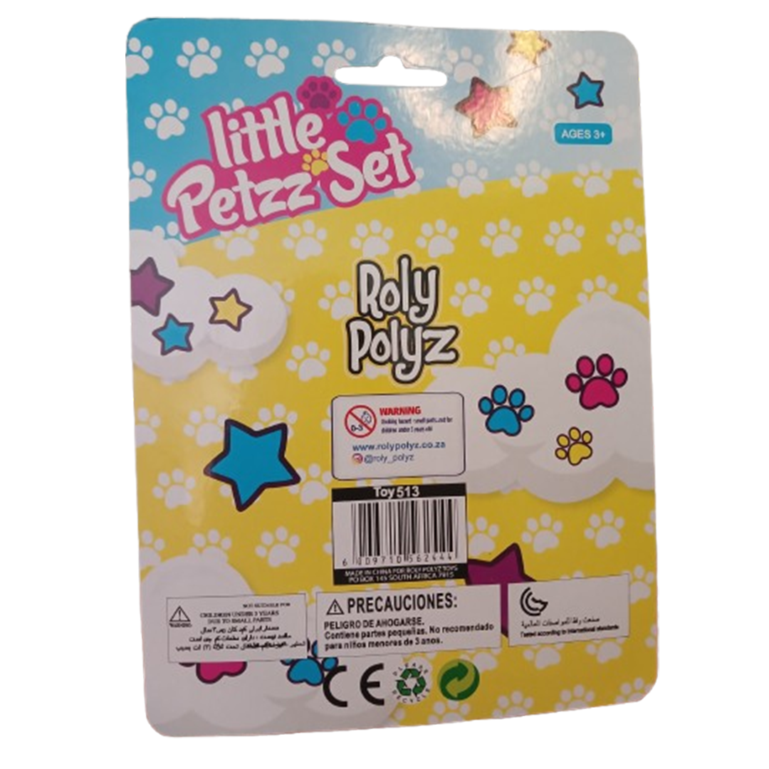 Back of the Little Petzz Puppy Playset packaging