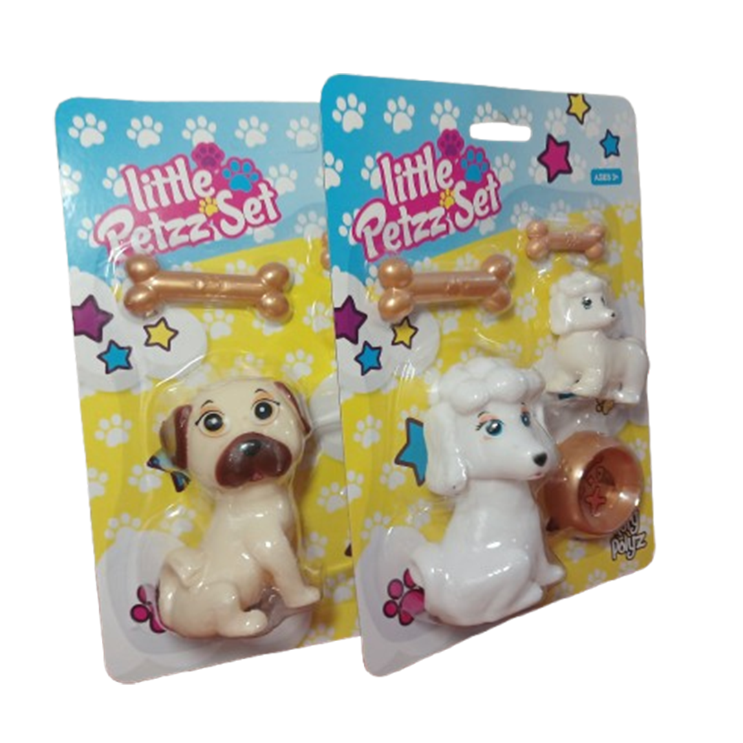 Little Petzz Puppy Playset β 2 Dogs, Bone & Bowl Set πΆ - Little Explorers Toy Shop