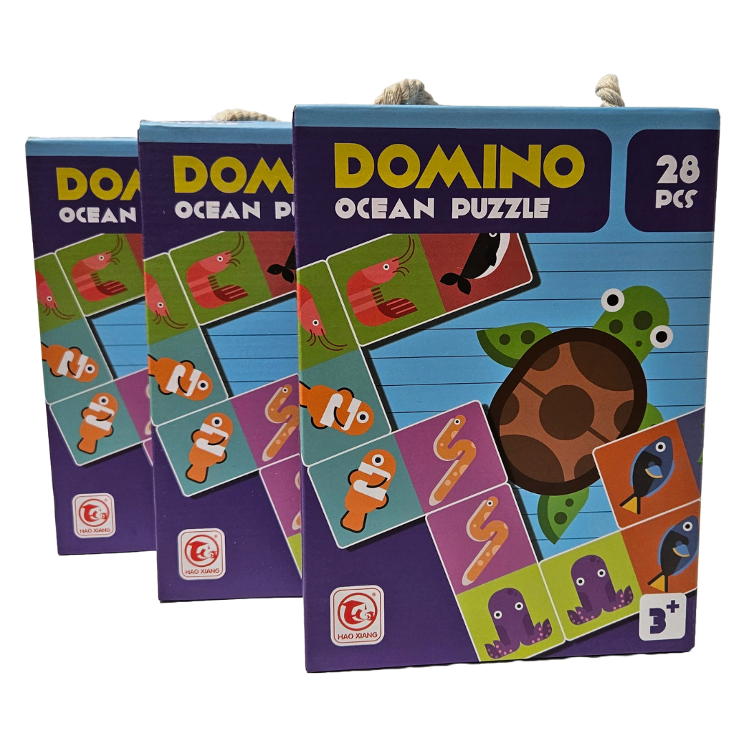 Ocean-Themed Dominoes – Fun Indoor Game for Family Nights - Little Explorers Toy Shop
