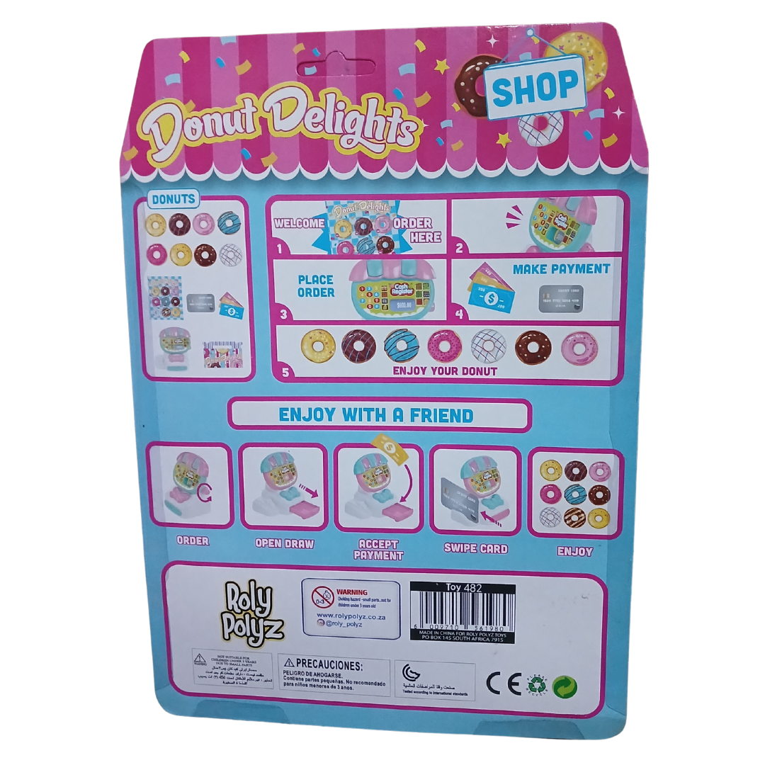 Back of the Donut Delights Eraser play set packaging