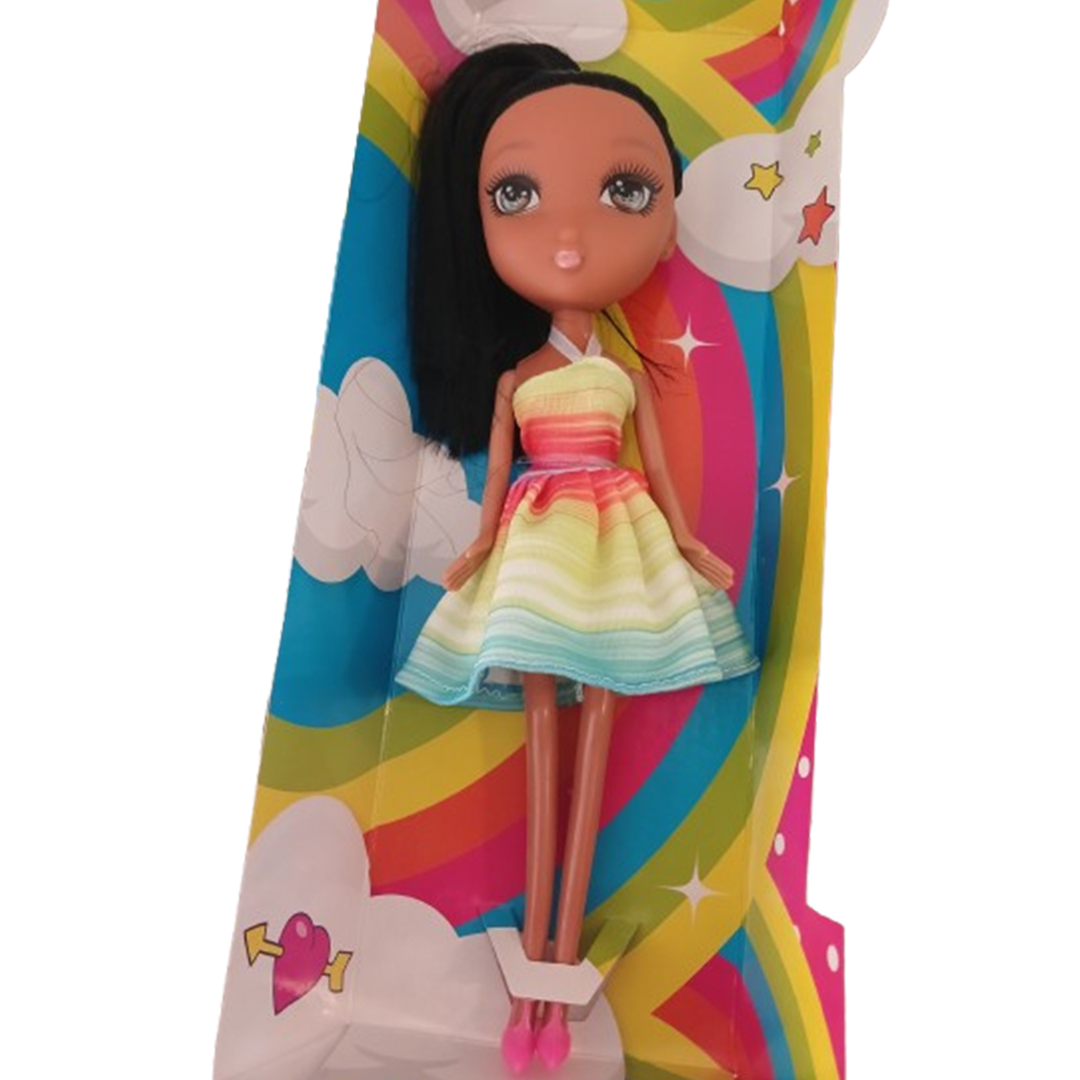 Honeez Rainbow Dress Doll with Long Hair πβ¨ - Little Explorers Toy Shop