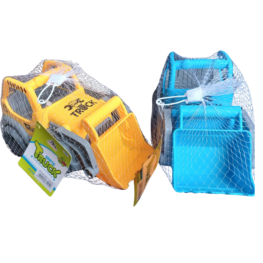 Kinetic Construction Trucks: Yellow Loader or Blue Truck