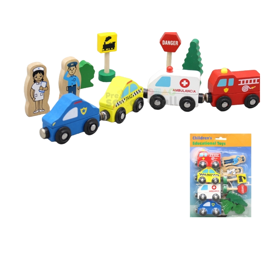 Wooden Magnetic Vehicle Set - Little Explorers Toy Shop
