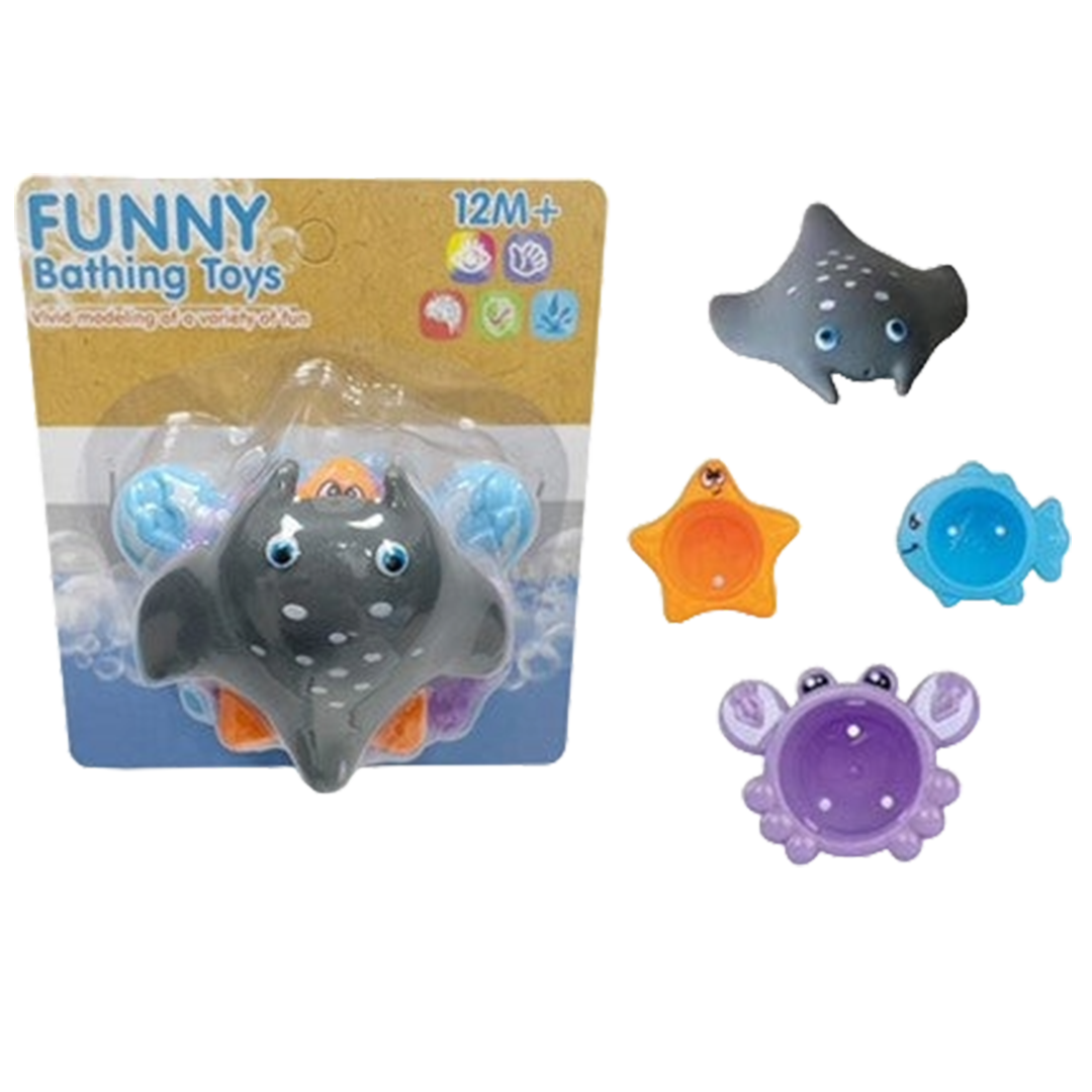 Marine Animal Bath Cups – Fun & Stackable Water Play for Toddlers! - Little Explorers Toy Shop