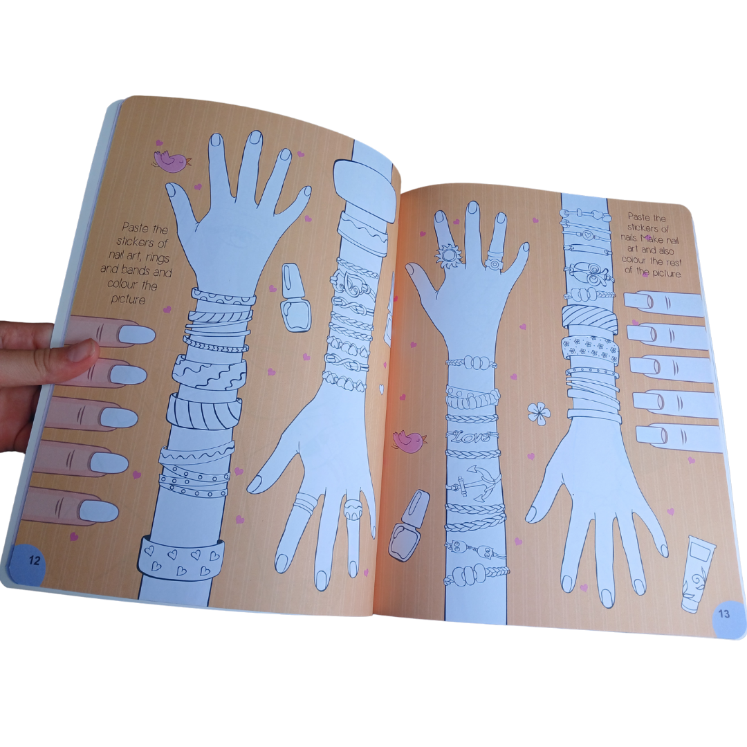 Dreamland Nail Art and Hair Style Sticker Book