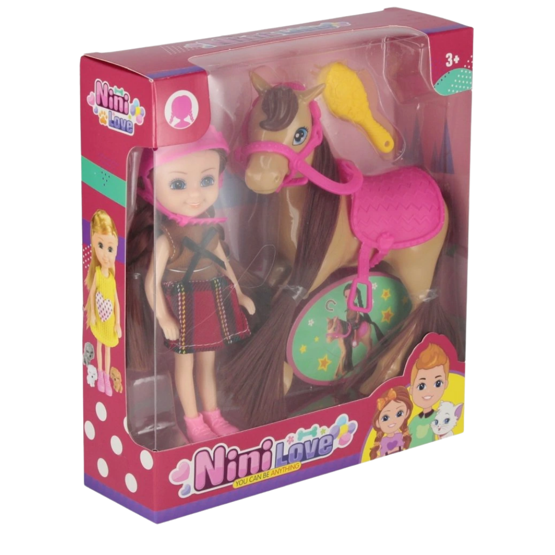Nini Love Doll and Horse Riding Adventure Set
