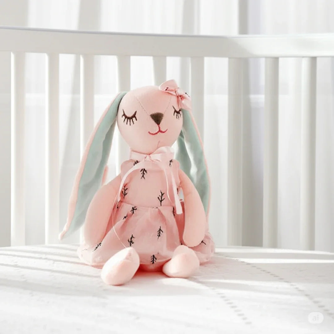Soft Pink Plush Bunny – Safe & Cuddly Toy for Girls (35cm) - Little Explorers Toy Shop