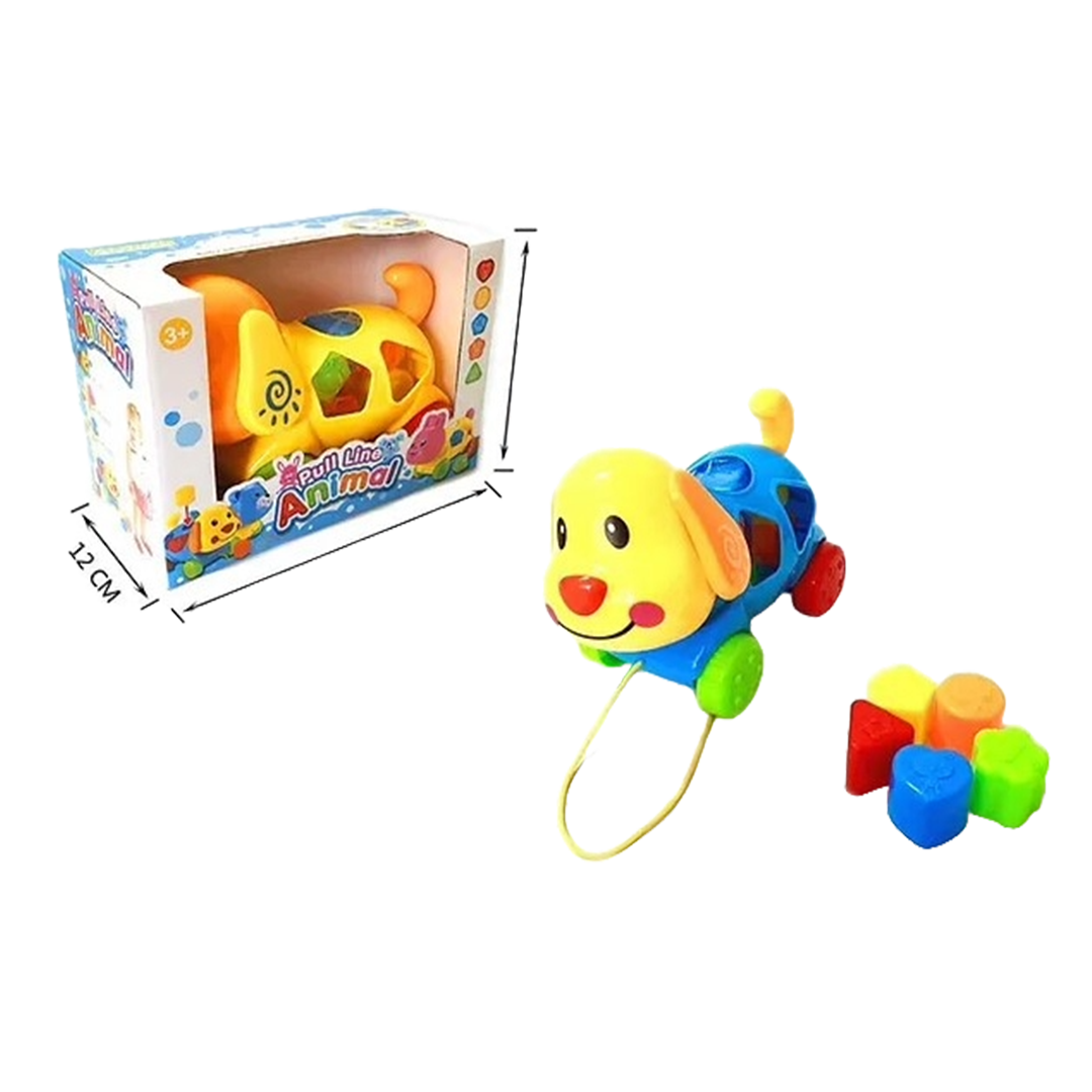 Pull-Along Shape Sorter Dog (Random colors available) - Little Explorers Toy Shop