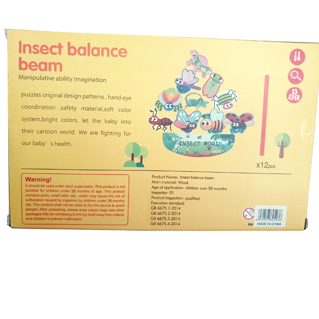QIYI Wooden Balance Beam sets in Castle, Dinosaur, and Insect themes showing colorful stacking pieces