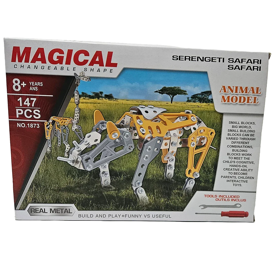 Build Your Own Safari – Metal Animal Model STEM Set (147pcs) - Little Explorers Toy Shop