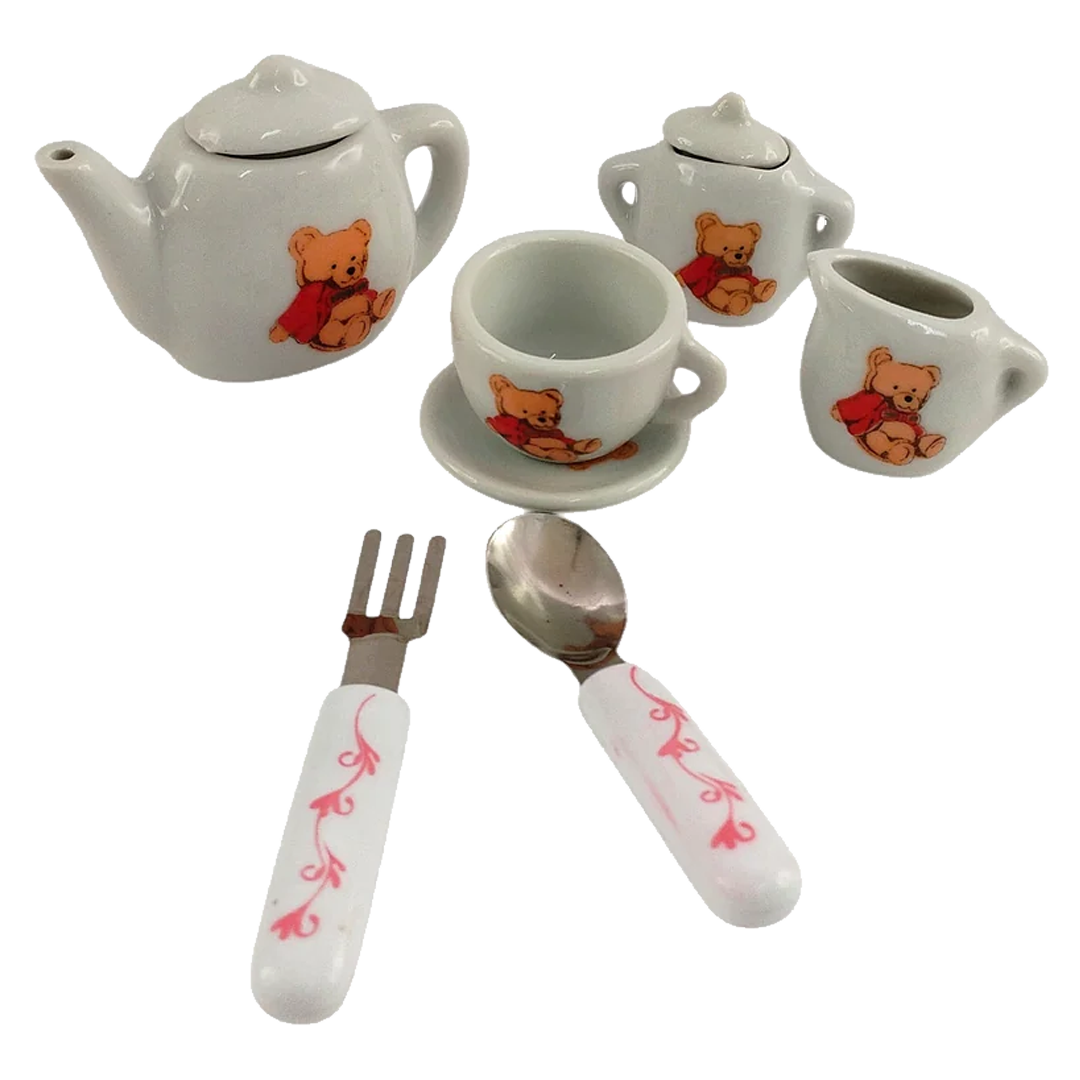 Miniature Glass Tea Set – Elegant & Fun for Pretend Play! - Little Explorers Toy Shop