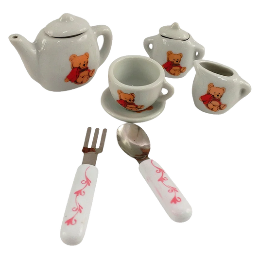 Miniature Glass Tea Set – Elegant & Fun for Pretend Play! - Little Explorers Toy Shop