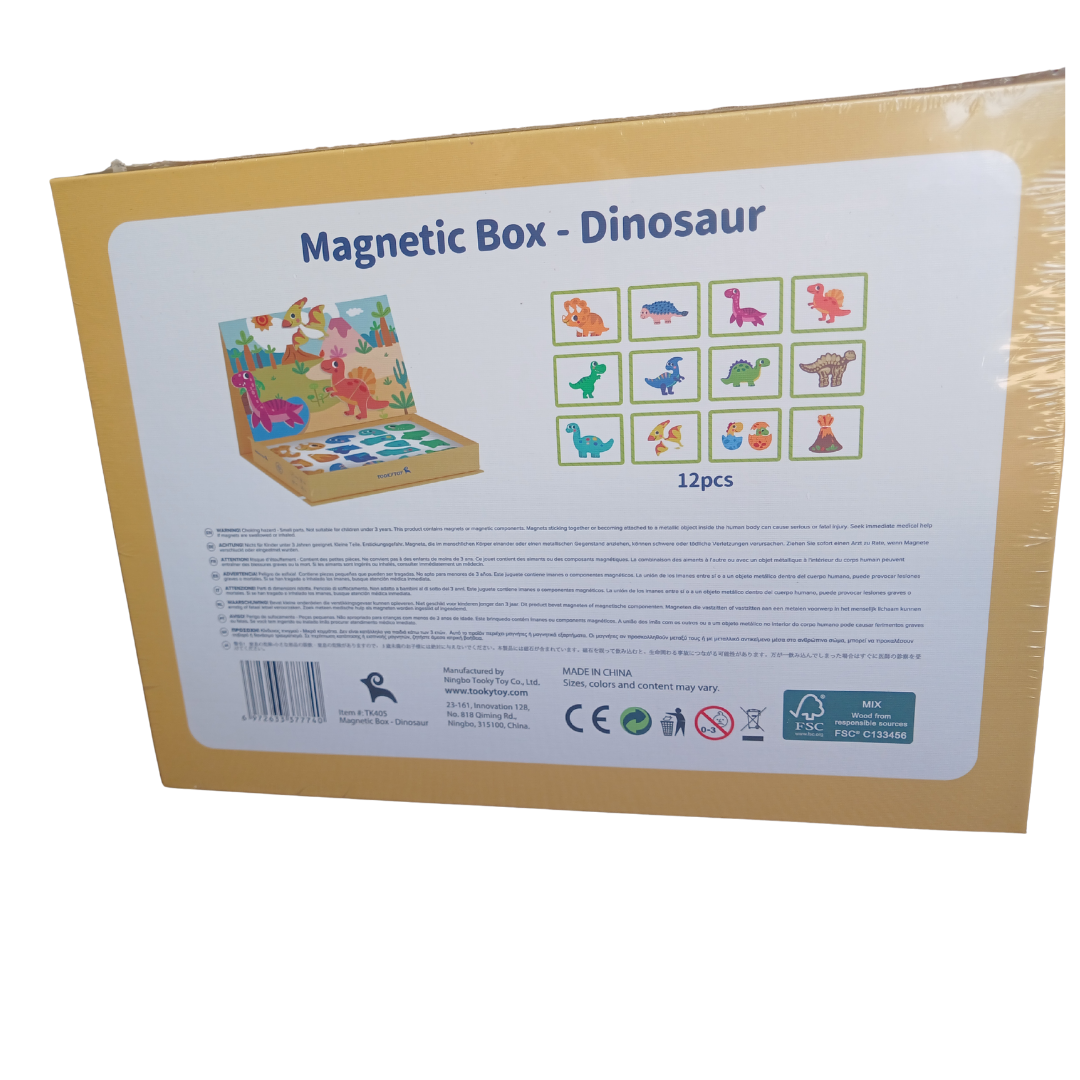 TookyToy Magnetic Box - Dinosaur: Build & Play Set