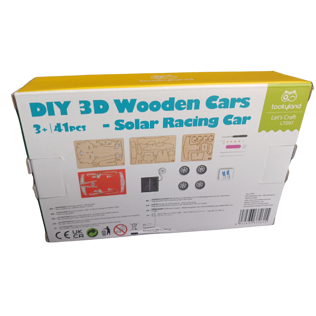 Tookyland DIY 3D Wooden Solar Racing Car (41 Pcs)