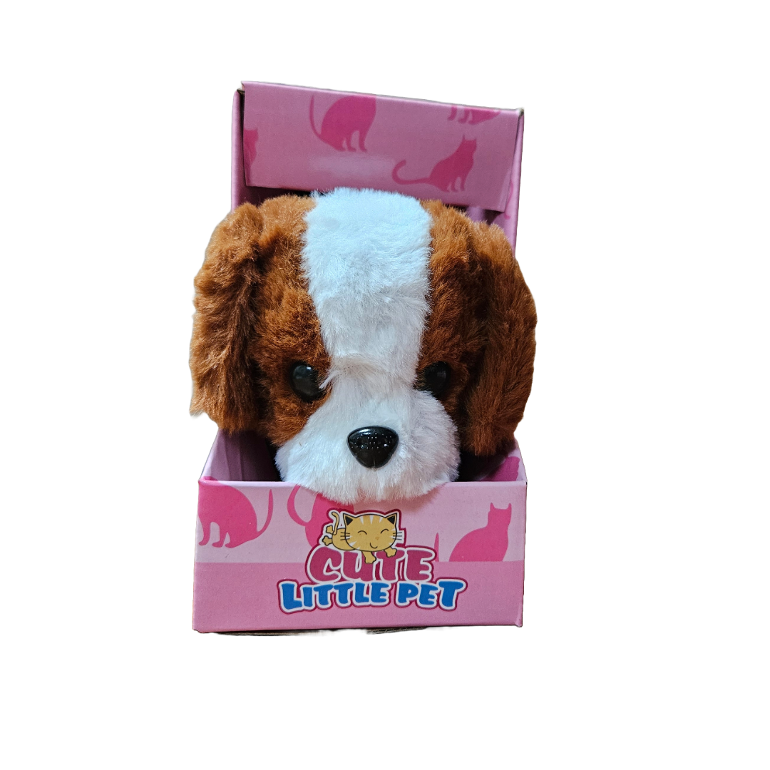 Walking yapping dog brown