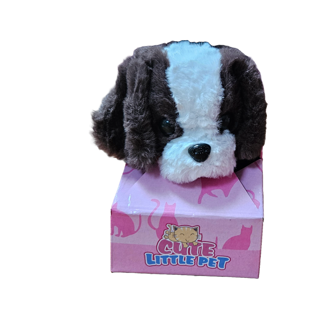 Walking yapping dog dark brown
