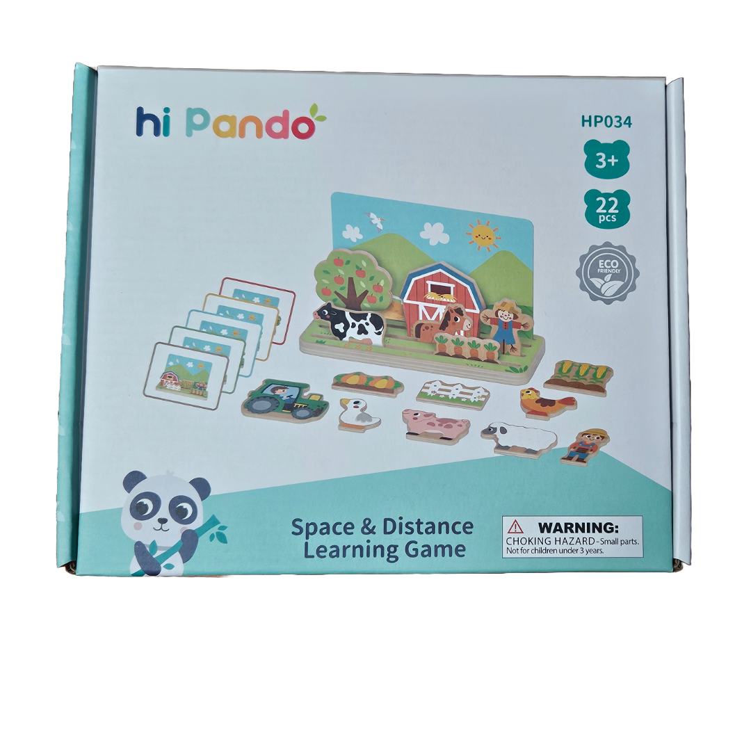 Wooden farm game box front