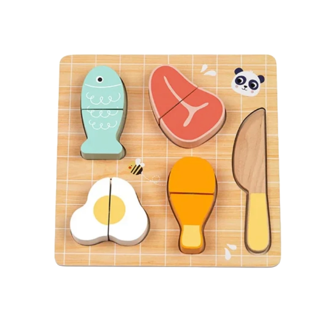 π Wooden Cutting Food Playset β Fun & Interactive Learning! π - Little Explorers Toy Shop