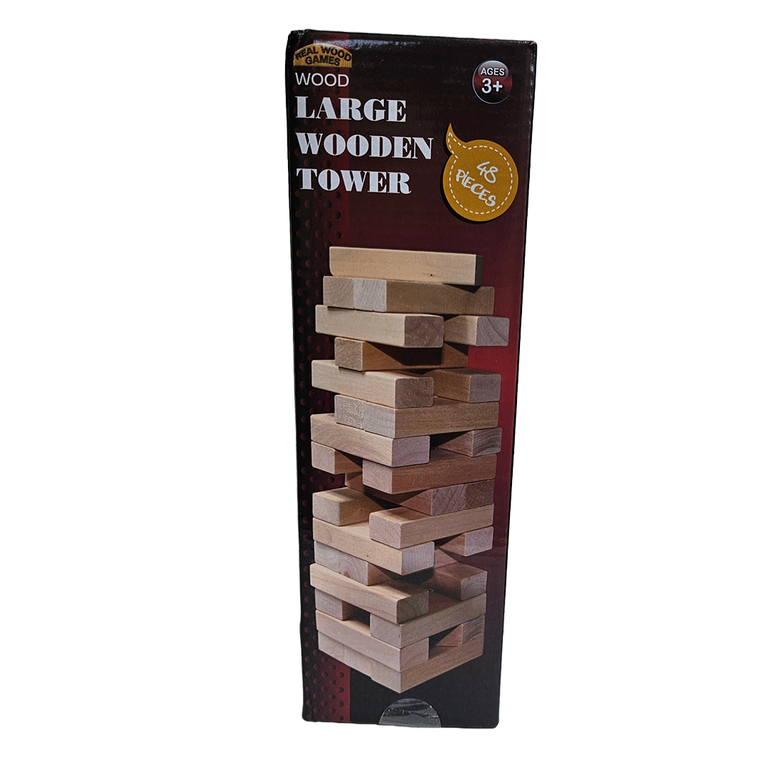 Wooden Tower Building Game – Fun for Family Game Nights - Little Explorers Toy Shop