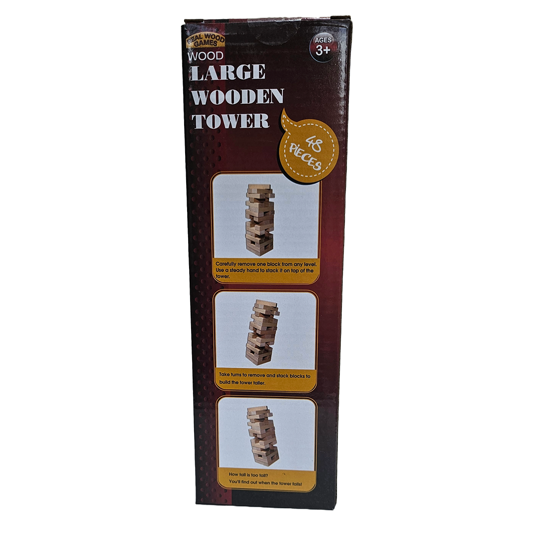 Wooden Tower Building Game – Fun for Family Game Nights - Little Explorers Toy Shop