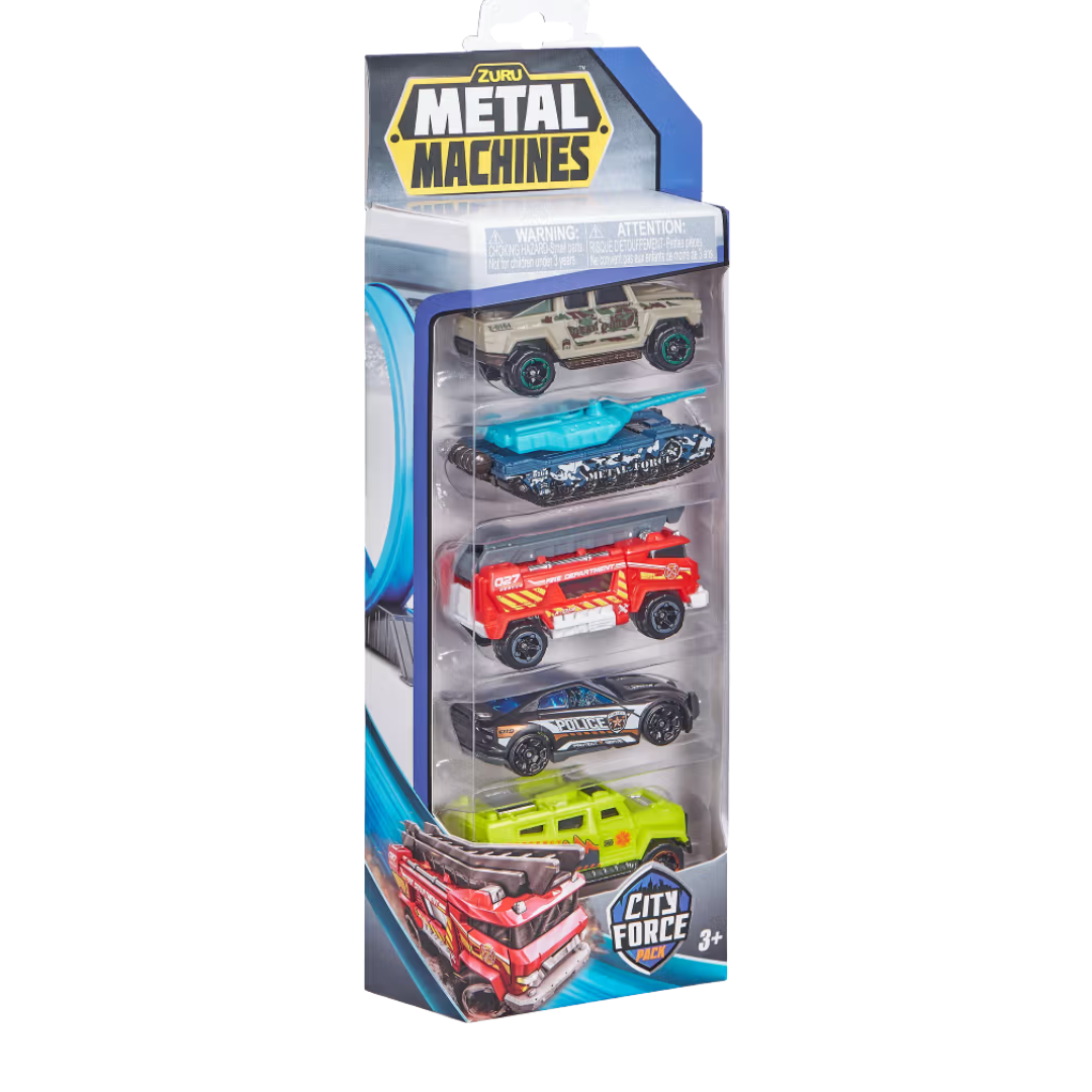 ZURU Metal Machines 5-Pack City Force Toy Cars