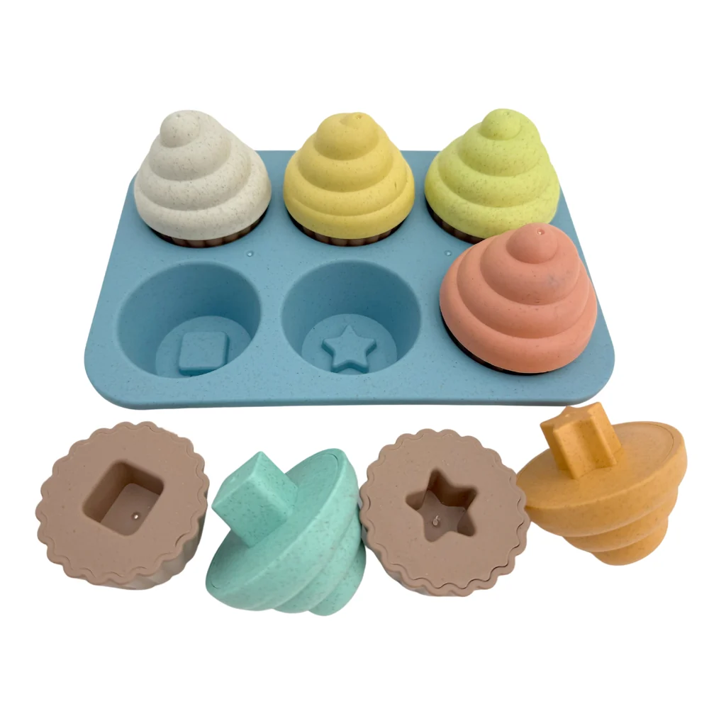 Ice Cream Shape Sorter & Stacker Toy