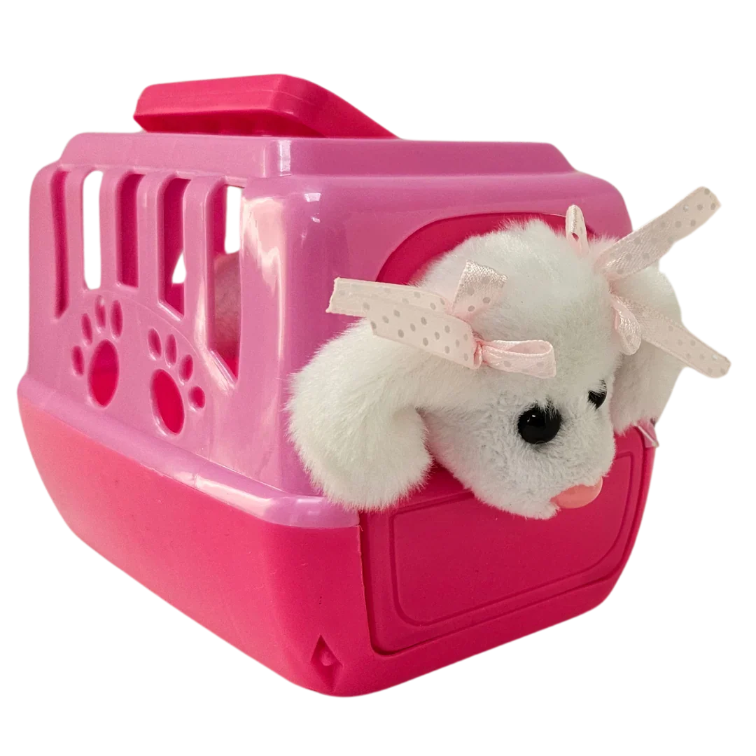 Dog in Carry Case – Cute Soft Animal Toy - Little Explorers Toy Shop