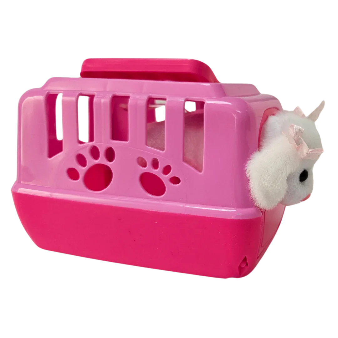 Dog in Carry Case – Cute Soft Animal Toy - Little Explorers Toy Shop
