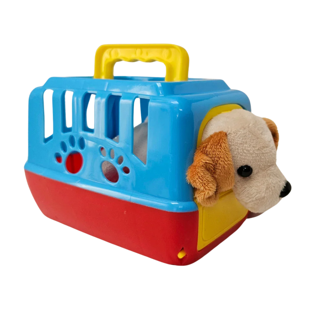 Dog in Carry Case – Cute Soft Animal Toy - Little Explorers Toy Shop