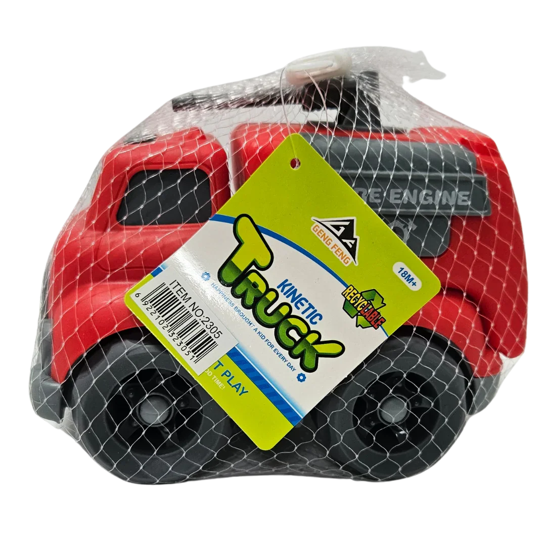 Kinetic Red Fire Engine – Friction-Powered Rescue Toy - Little Explorers Toy Shop