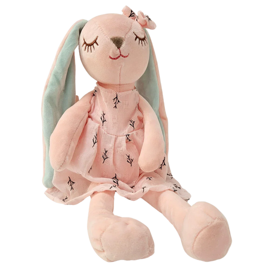 Soft Pink Plush Bunny – Safe & Cuddly Toy for Girls (35cm) - Little Explorers Toy Shop