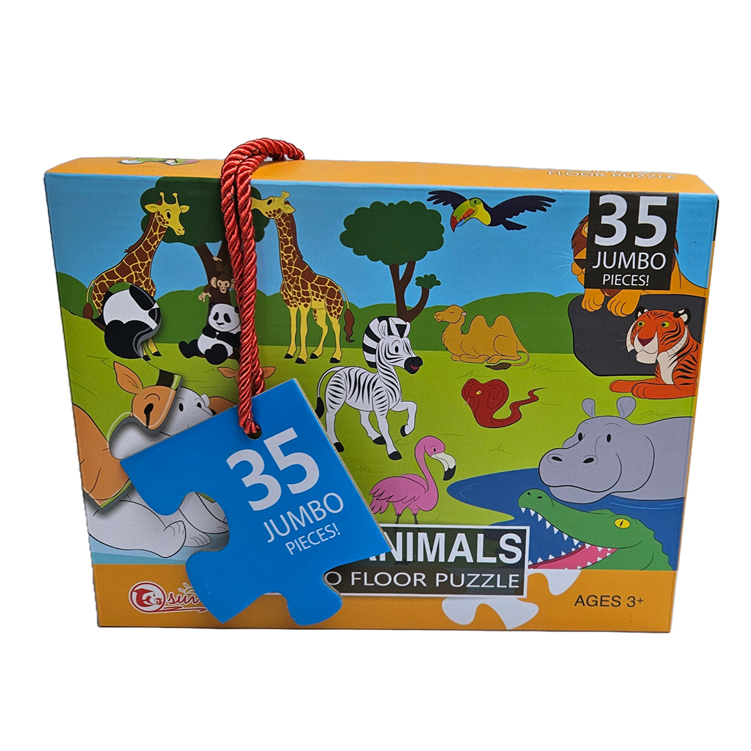 Zoo Animals floor puzzle, front of box