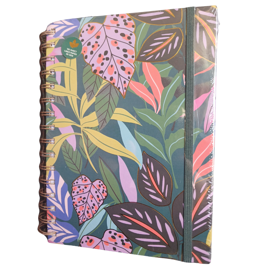 A5 Wire-Bound Notebooks: Assorted Botanical Prints