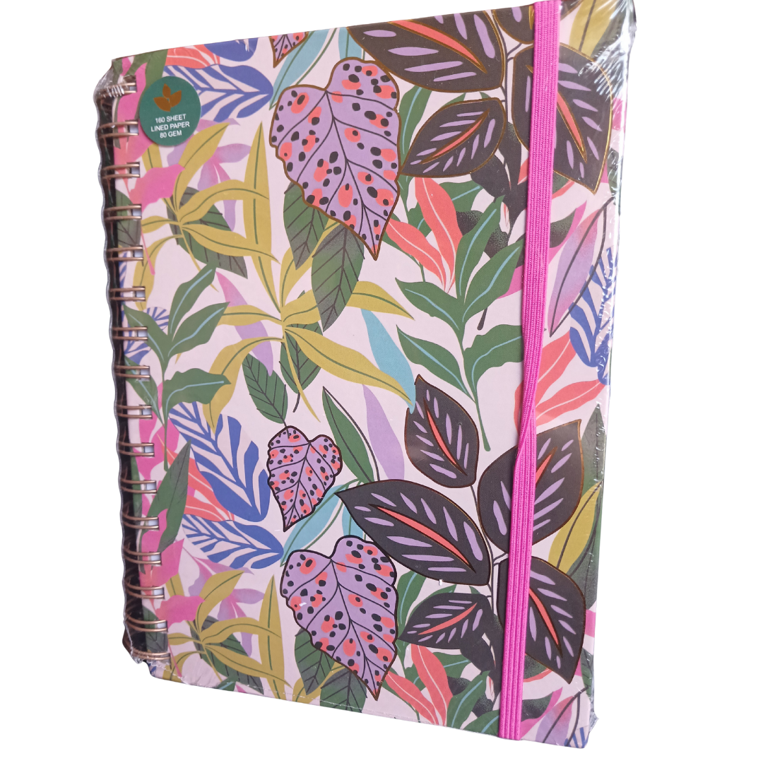 A5 Wire-Bound Notebooks: Assorted Botanical Prints