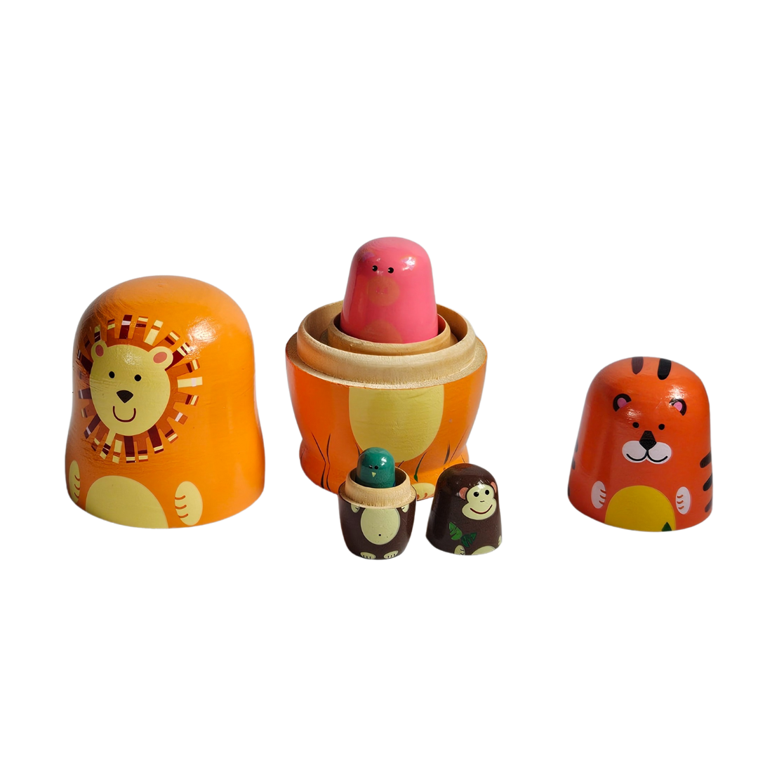 Wooden Nesting Dolls – Animal & Fairy Sets (5 Piece)