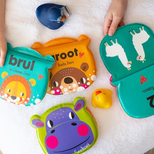 Bath book mittens various