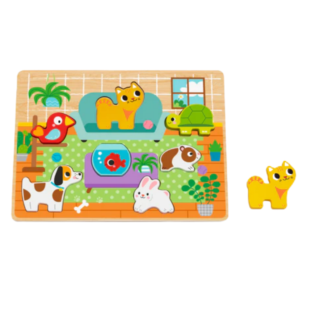 Chunky Wooden Puzzle: Adorable Pets