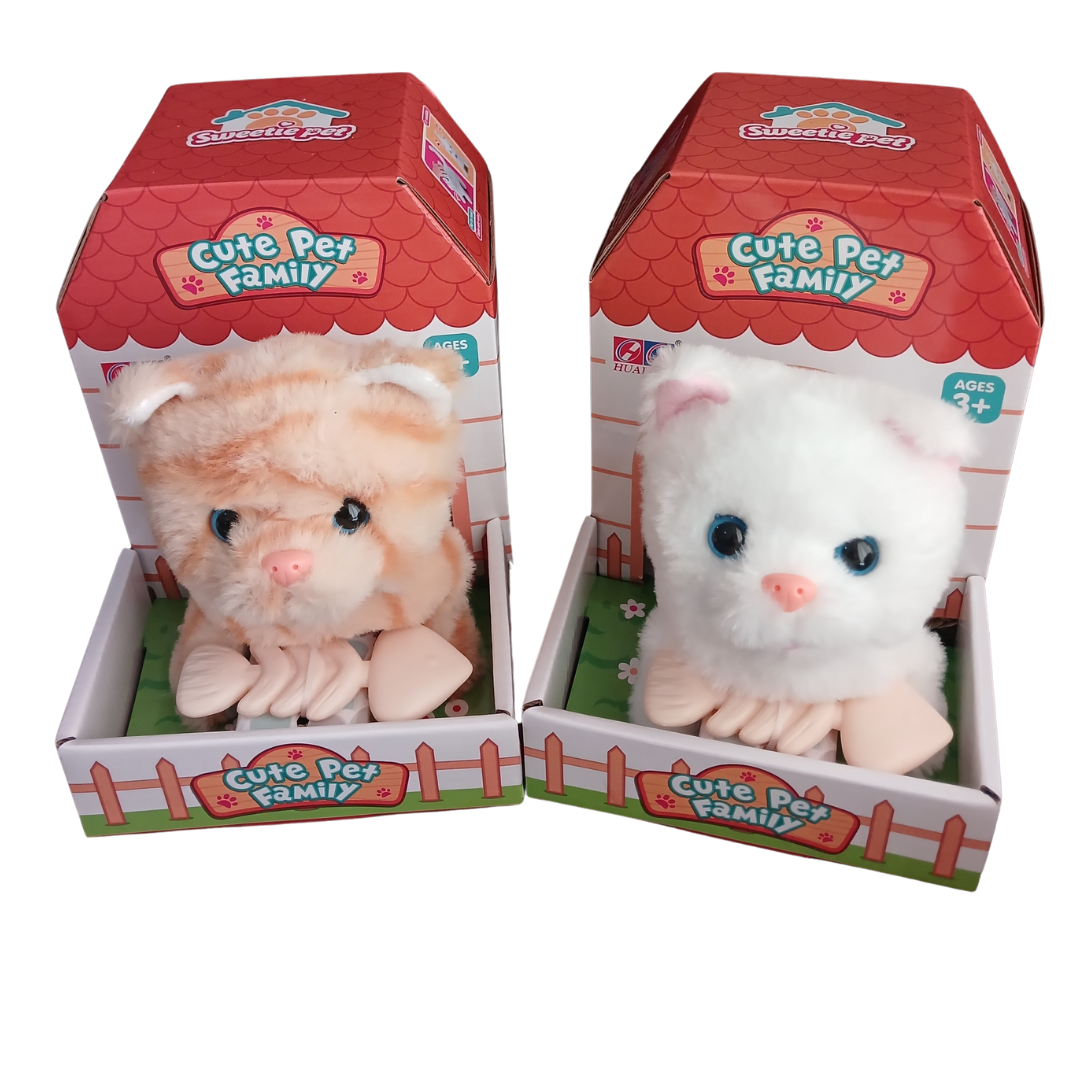 Cute Pet Family plush cats, group shot