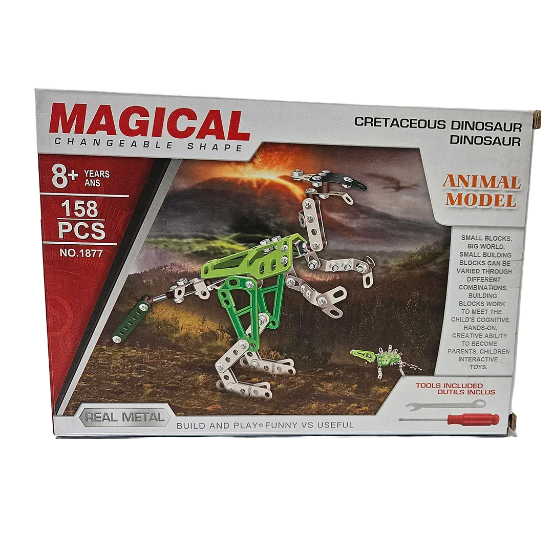 Metal dino building set - Little Explorers Toy Shop
