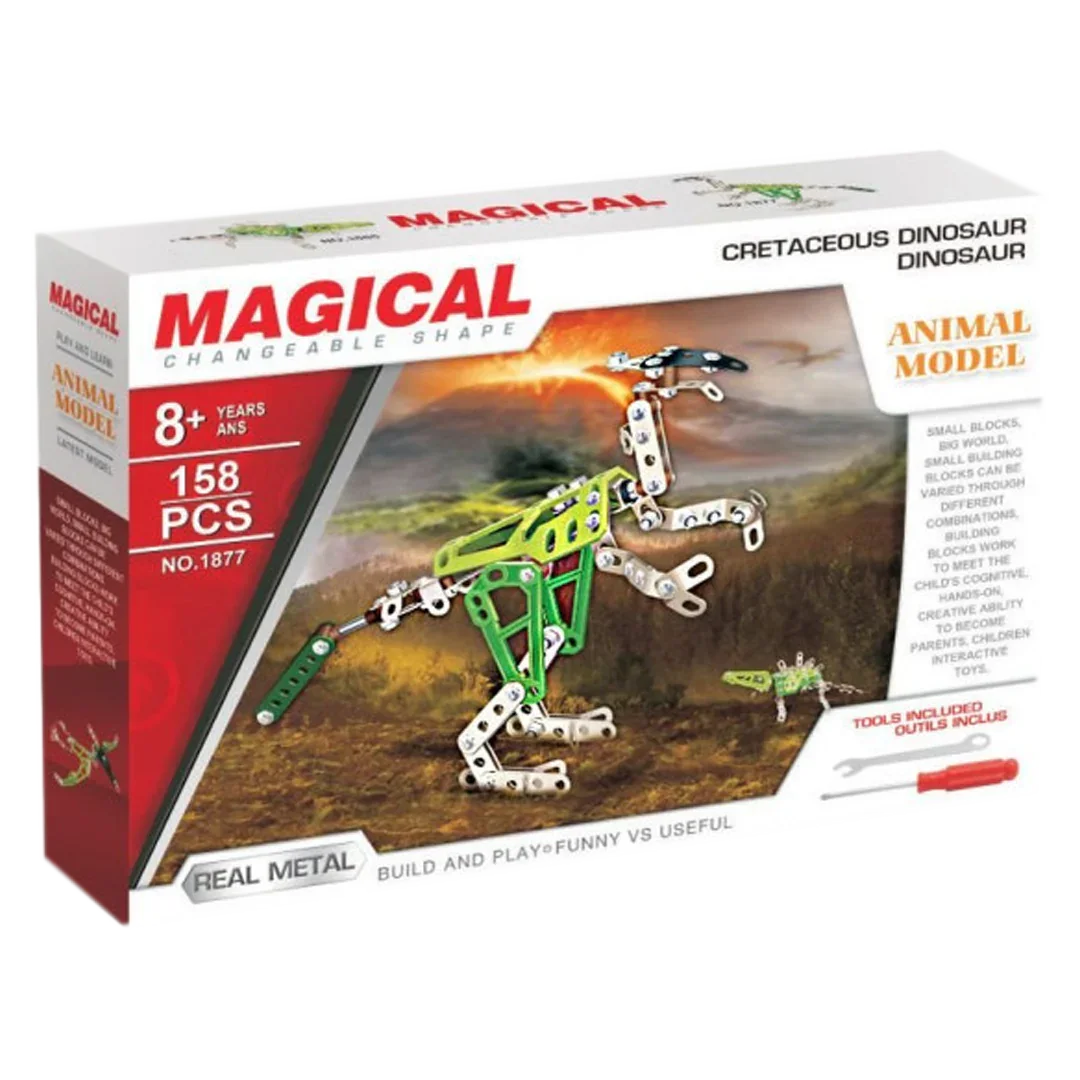 Metal dino building set - Little Explorers Toy Shop