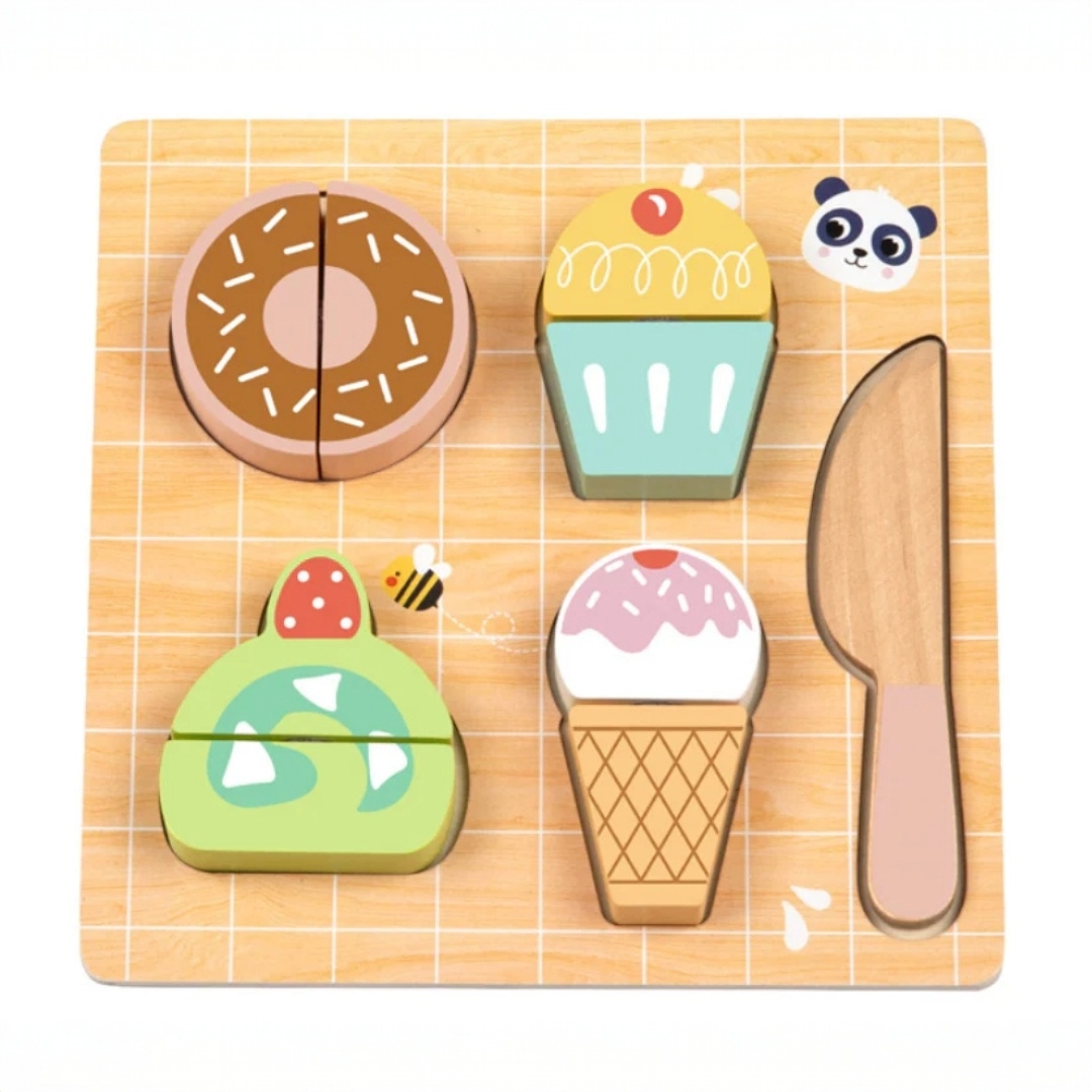 🍎 Wooden Cutting Food Playset – Fun & Interactive Learning! 🍎 - Little Explorers Toy Shop