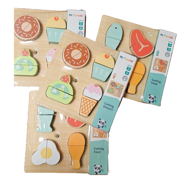 🍎 Wooden Cutting Food Playset – Fun & Interactive Learning! 🍎 - Little Explorers Toy Shop