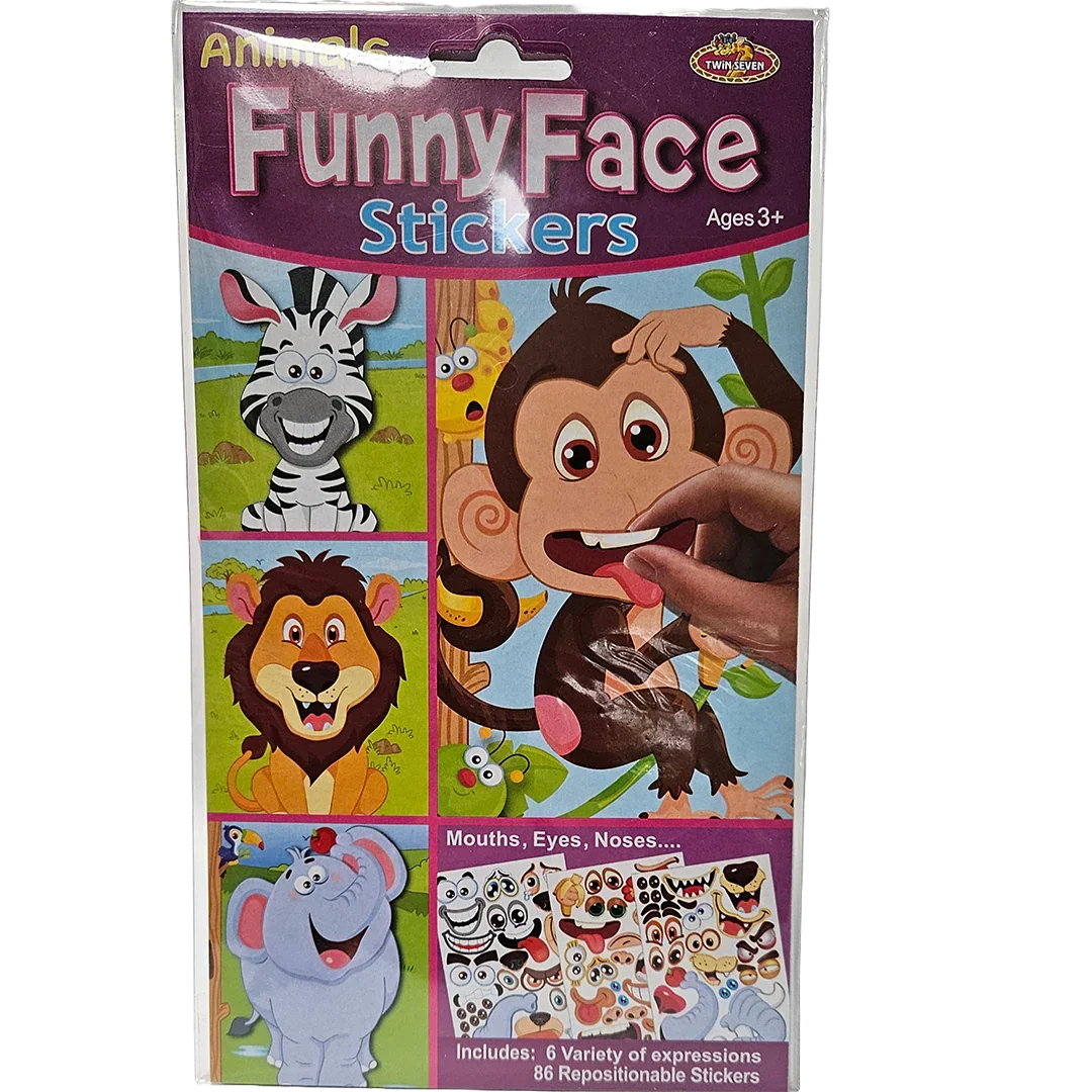 Funny Face Sticker Set – 86+ Repositionable Stickers - Little Explorers Toy Shop