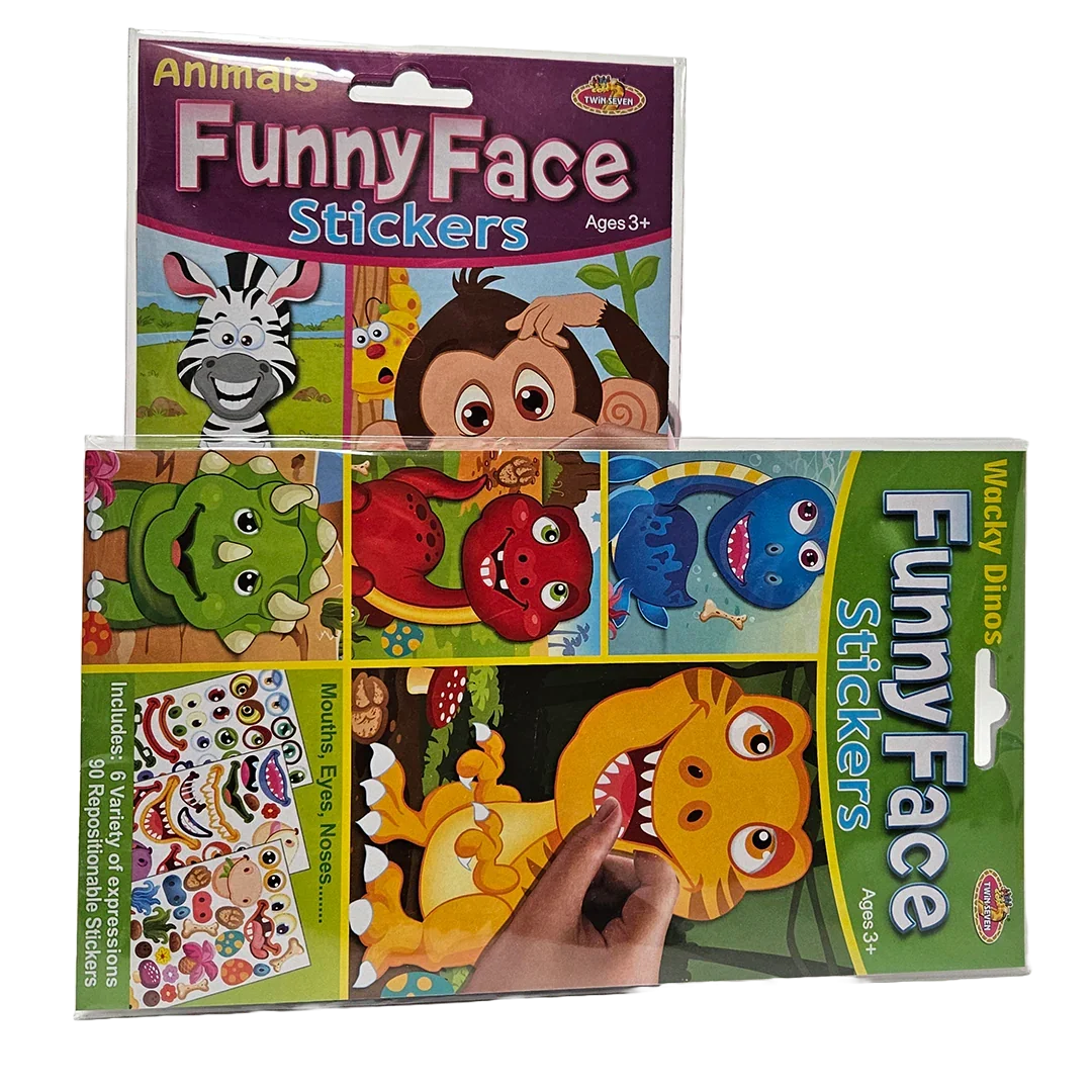 Funny Face Sticker Set – 86+ Repositionable Stickers - Little Explorers Toy Shop
