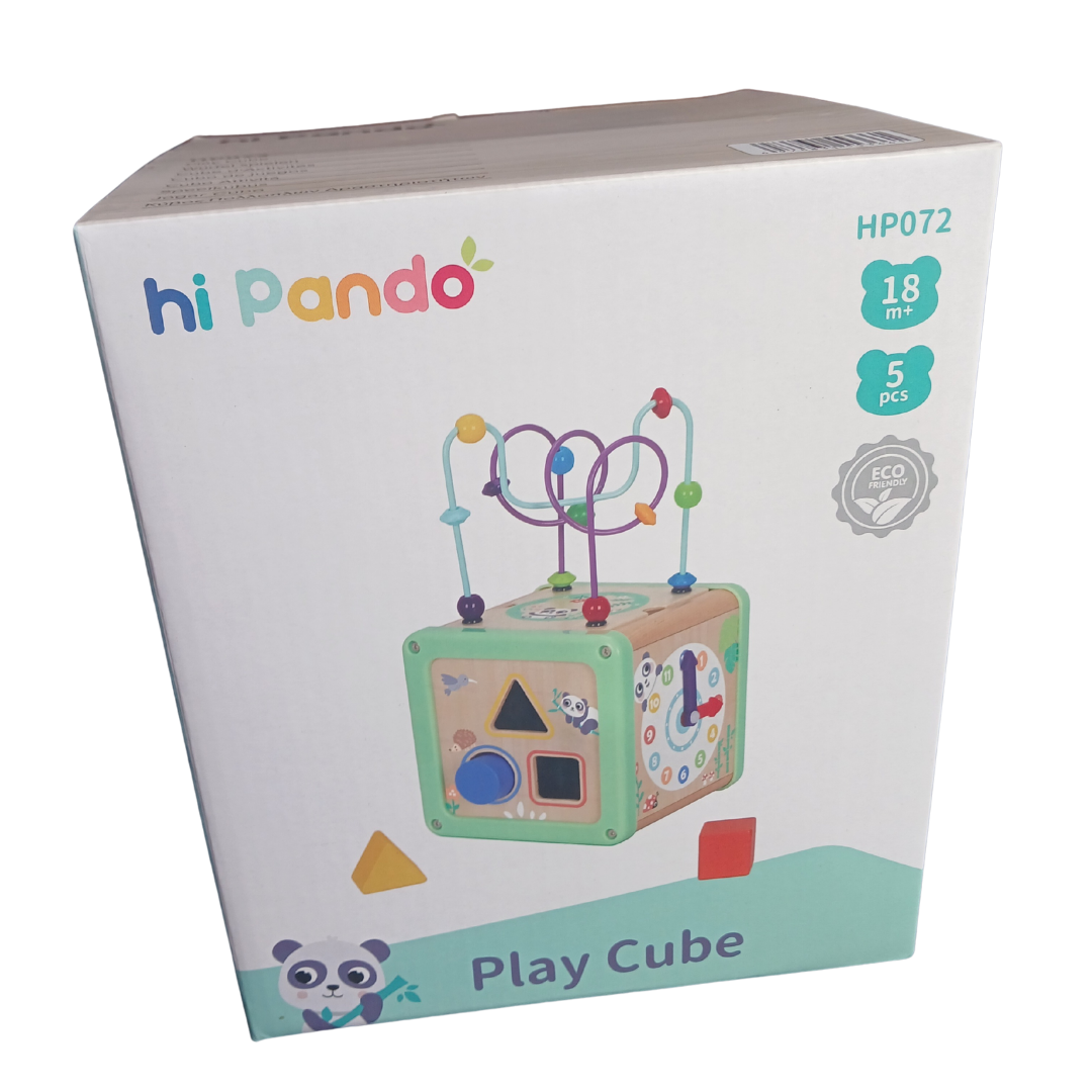 Box of a 'Play Cube' toy by Hi Pando