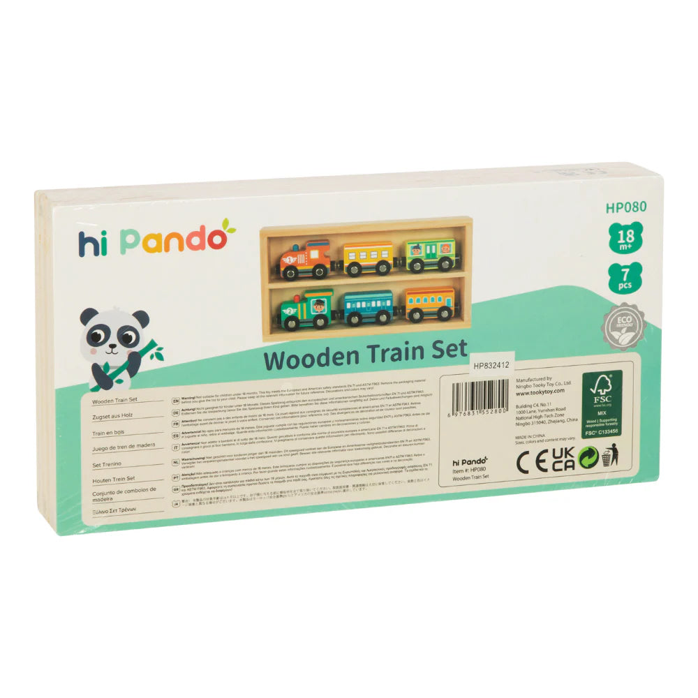 Hi Panda Magnetic Wooden Train Set