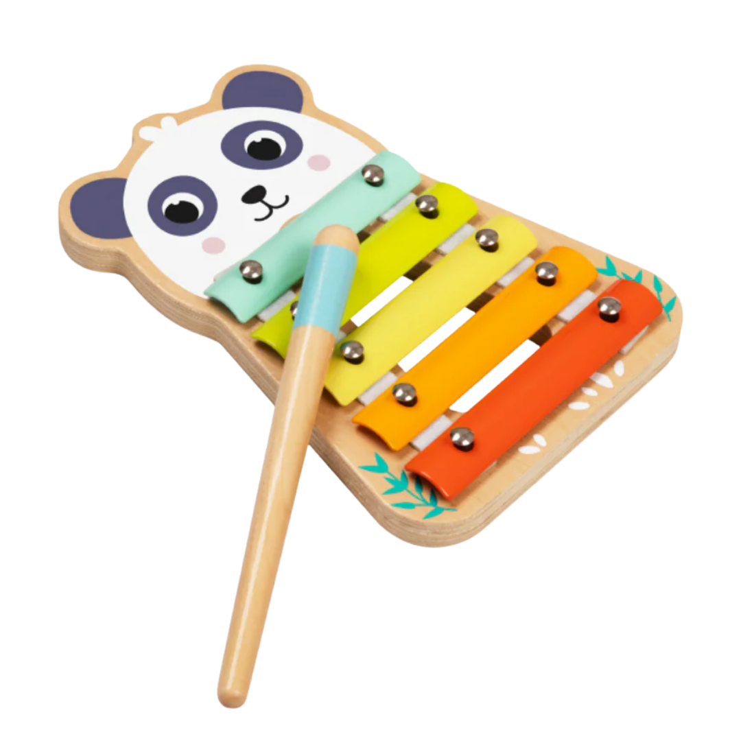 Hi Pando Wooden Xylophone Toy: Musical Panda Play